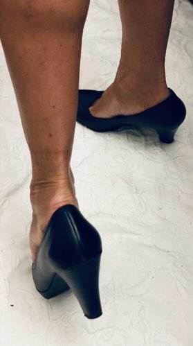 Getragene Pumps schwarz Stewardess Schuh Größe 38.5