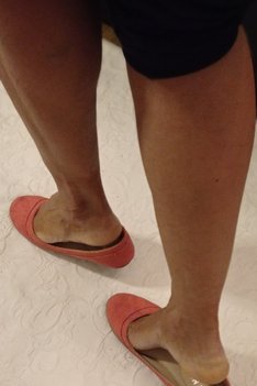 Getragene rosa Ballerinas  Größe 37