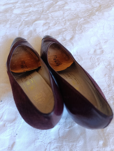 Stark getragene rot-braune Pumps Absatz 8 cm Größe 37 bruno magli