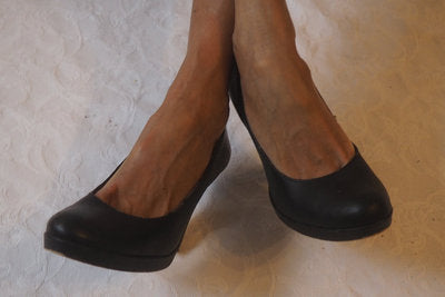 Getragene High Heels schwarz Größe 40
