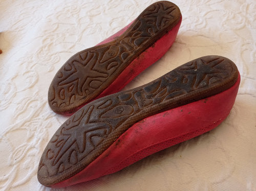 Getragene rosa Ballerinas  Größe 37