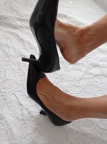 Getragene Pumps schwarz Absatz 7 cm Größe 36 5th Avenue