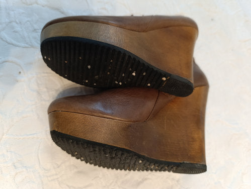 Getragene High Heels  Gr. 38  braun  Absatz 12 cm  Plateau 3 cm  buffalo london