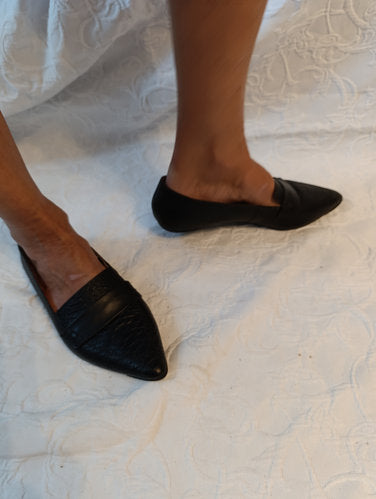 Getragene schwarze Ballerinas  Gr. 38  buffalo london