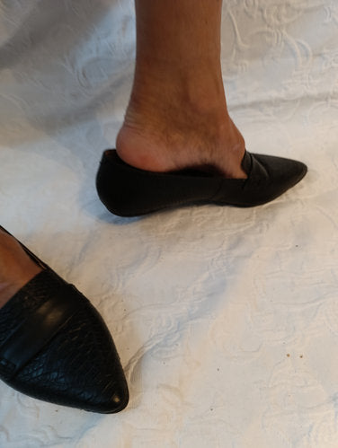 Getragene schwarze Ballerinas  Gr. 38  buffalo london