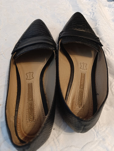 Getragene schwarze Ballerinas  Gr. 38  buffalo london