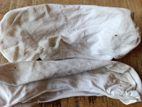 Getragene Füßlinge aus Baumwolle Gr. 39 - 42