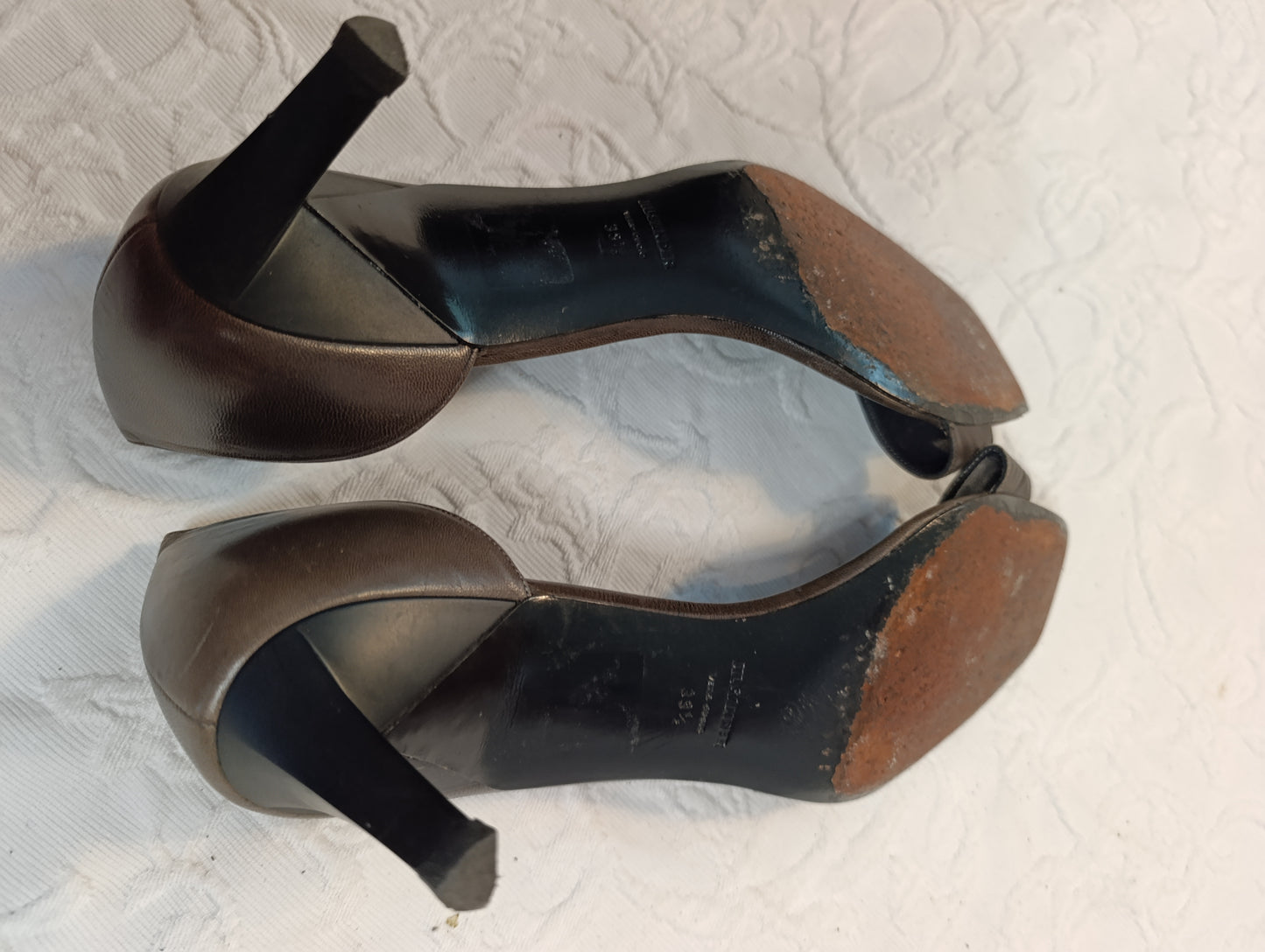 Getragene Damensandale, HighHeel, Absatz 6 cm Größe 39 Jil Sander