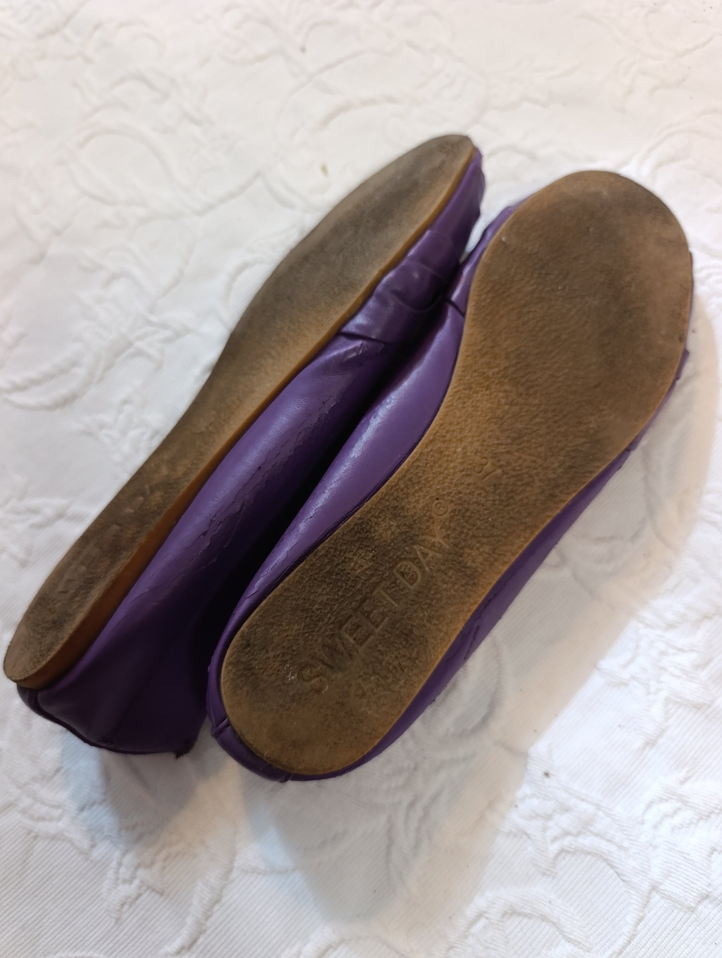 Getragene, lila, Ballerinas, Größe 37, Sweet Day