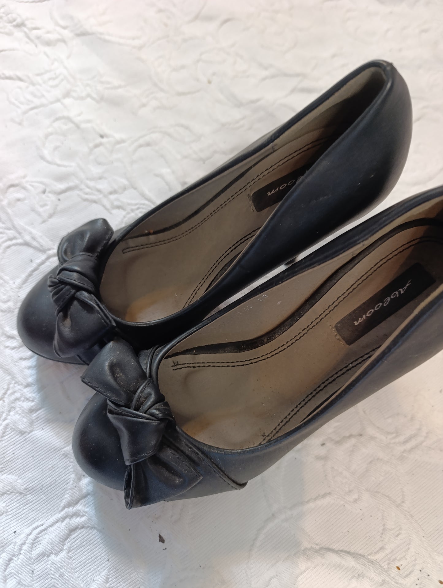 Getragene High Heels, schwarz, Größe 36, Absatz 10 cm, Abloom