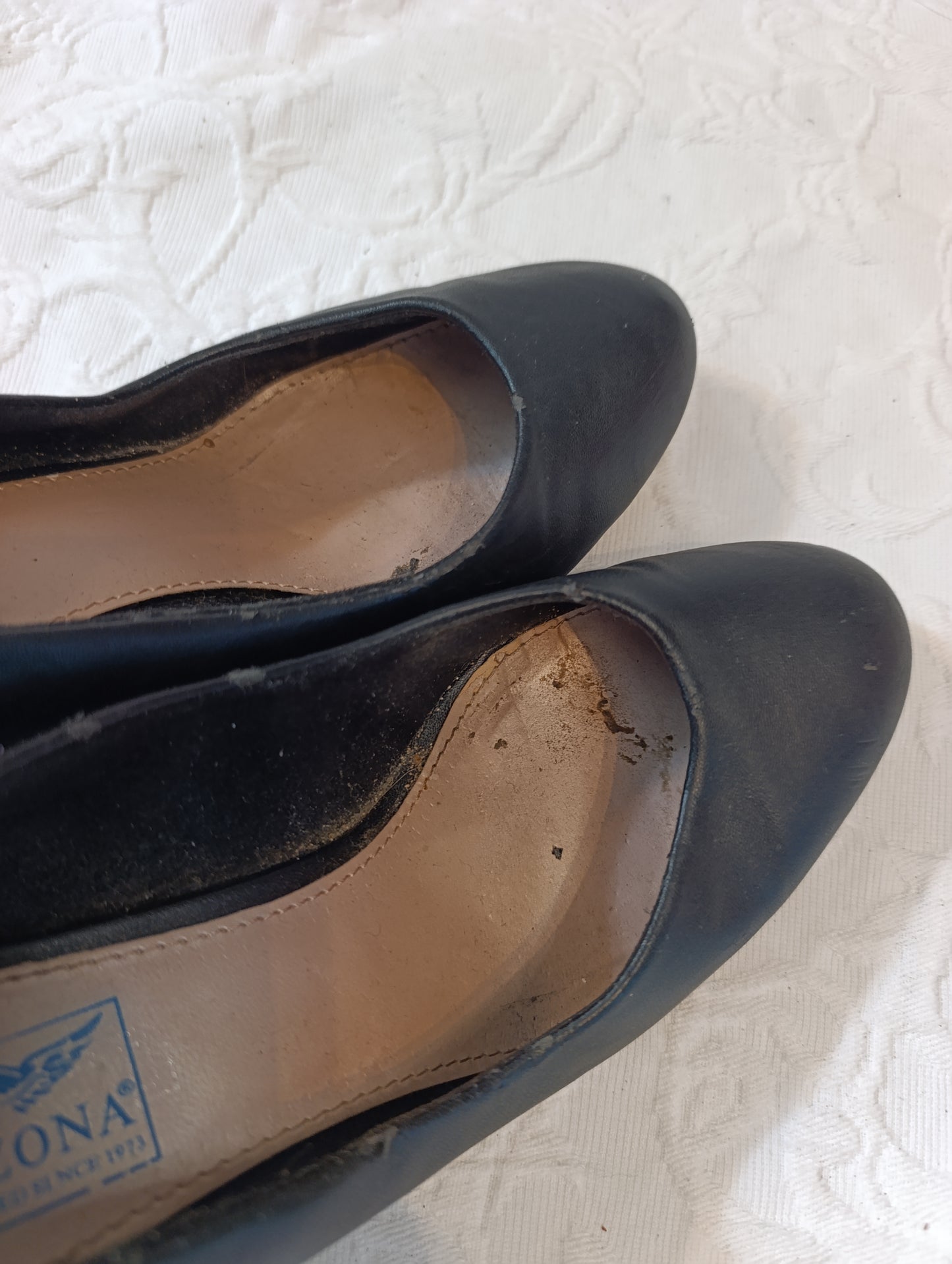 Getragene Pumps, schwarz, Absatz 8 cm, Größe 38 Arizona