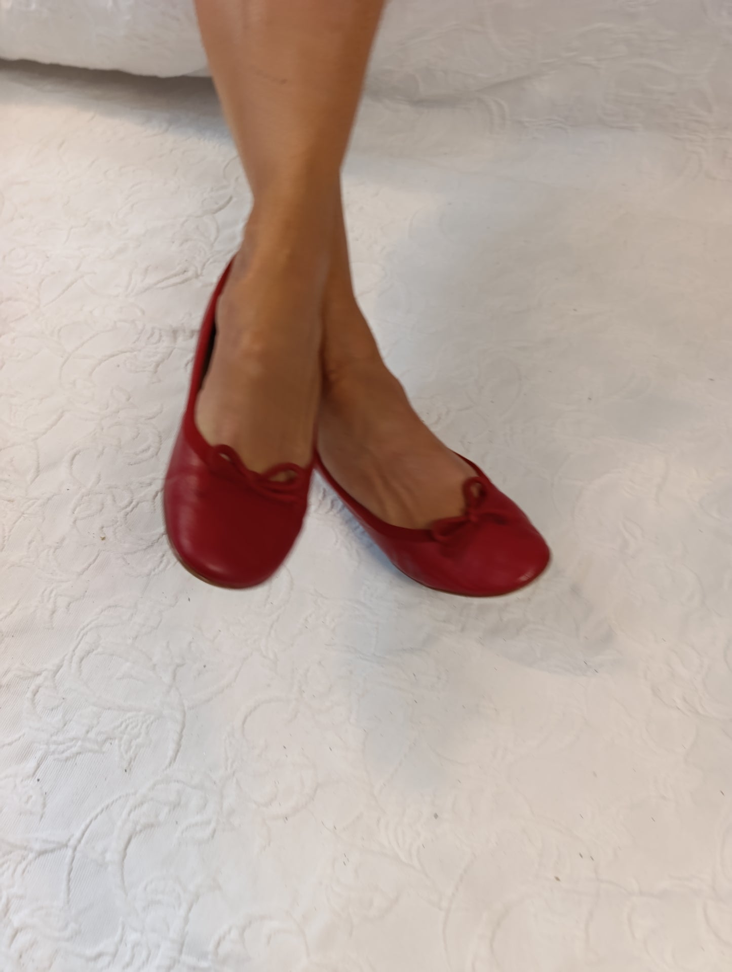 Getragene, rote, Ballerinas, Größe 37, Graceland