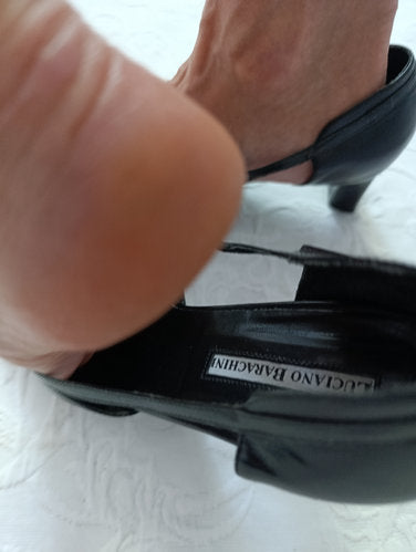 Getragene Pumps  schwarz  Absatz 5 cm  Größe 3, 5  luciano barachini