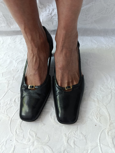 Getragene Pumps  schwarz  Absatz 5 cm  Größe 3, 5  luciano barachini