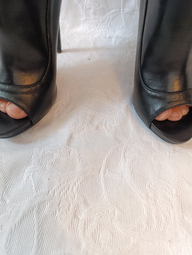 Getragene High Heels  Pfennigbsatz 12 cm  Gr. 38  justfab