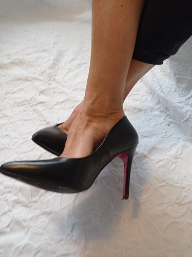 Getragene High Heels  schwarz  Größe 37  11 cm Absatz