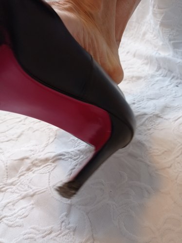 Getragene High Heels  schwarz  Größe 37  11 cm Absatz