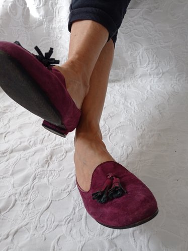 Getragene lila Ballerinas Größe 36 Claudia Obert