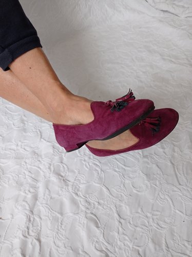 Getragene lila Ballerinas Größe 36 Claudia Obert