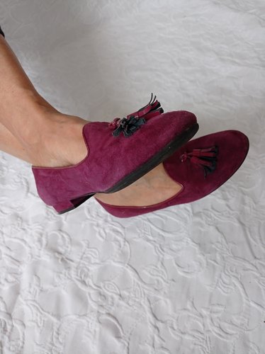 Getragene lila Ballerinas Größe 36 Claudia Obert