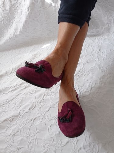 Getragene lila Ballerinas Größe 36 Claudia Obert