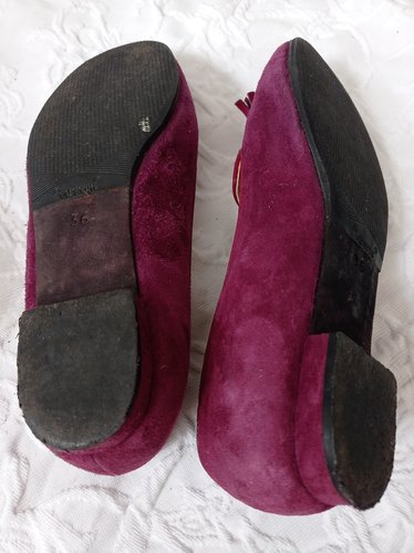 Getragene lila Ballerinas Größe 36 Claudia Obert