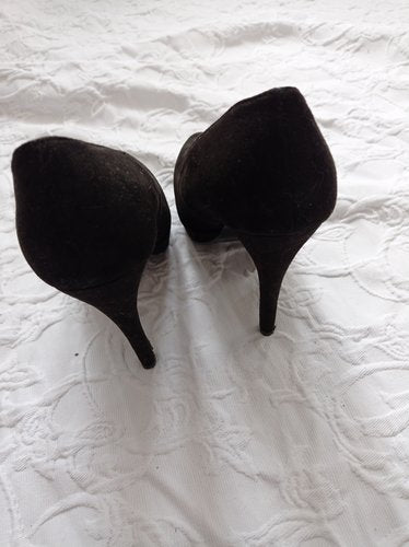 Getragene High Heels  schwarz  Absatz 12 cm  Plateau 2 cm  Gr. 36  Only Pink