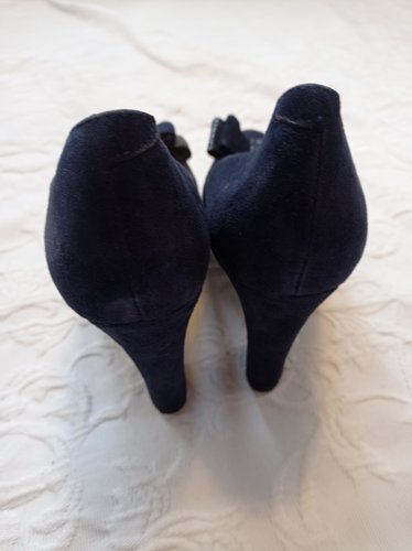Getragene blaue High Heels  Samt Gr. 39 Kiss my feet xx
