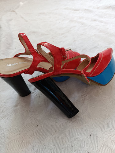 Getragene High Heels  Absatz 12 cm  Plateau 2 cm  Gr. 38  super mode