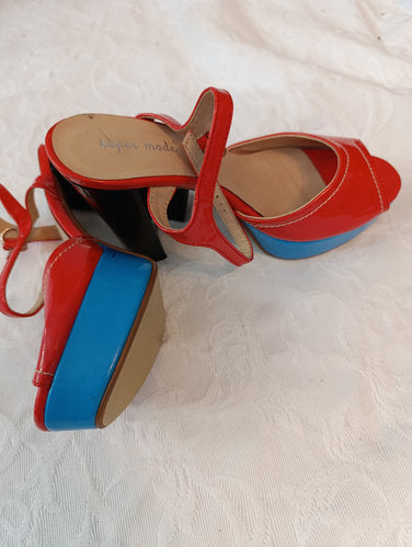 Getragene High Heels  Absatz 12 cm  Plateau 2 cm  Gr. 38  super mode