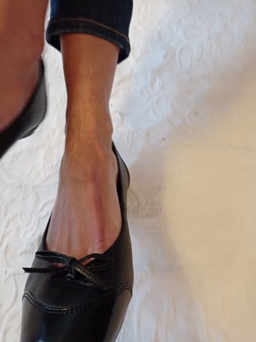 Getragene schwarze Ballerinas  Größe 39  softwave