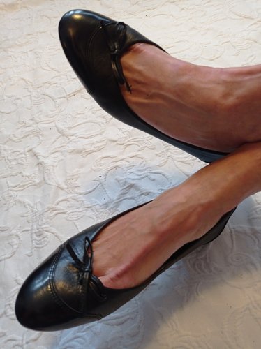 Getragene schwarze Ballerinas  Größe 39  softwave