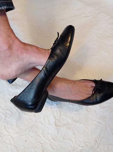 Getragene schwarze Ballerinas  Größe 39  softwave