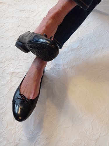 Getragene schwarze Ballerinas  Größe 39  softwave