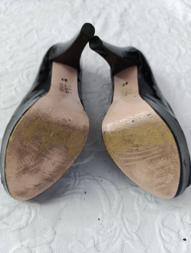 Getragene High Heels  Plateau  PeepToe   Größe 37  Giullietta