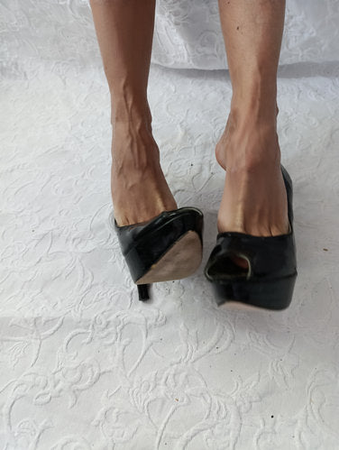 Getragene High Heels  Plateau  PeepToe   Größe 37  Giullietta