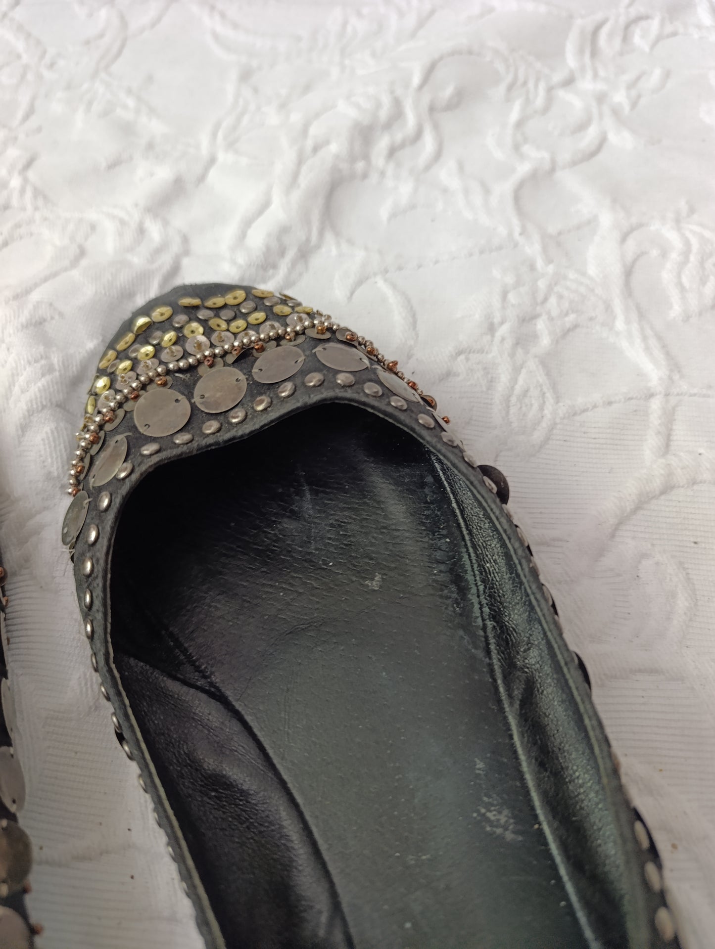 Getragene schwarze Ballerinas buffalo girl Größe 39