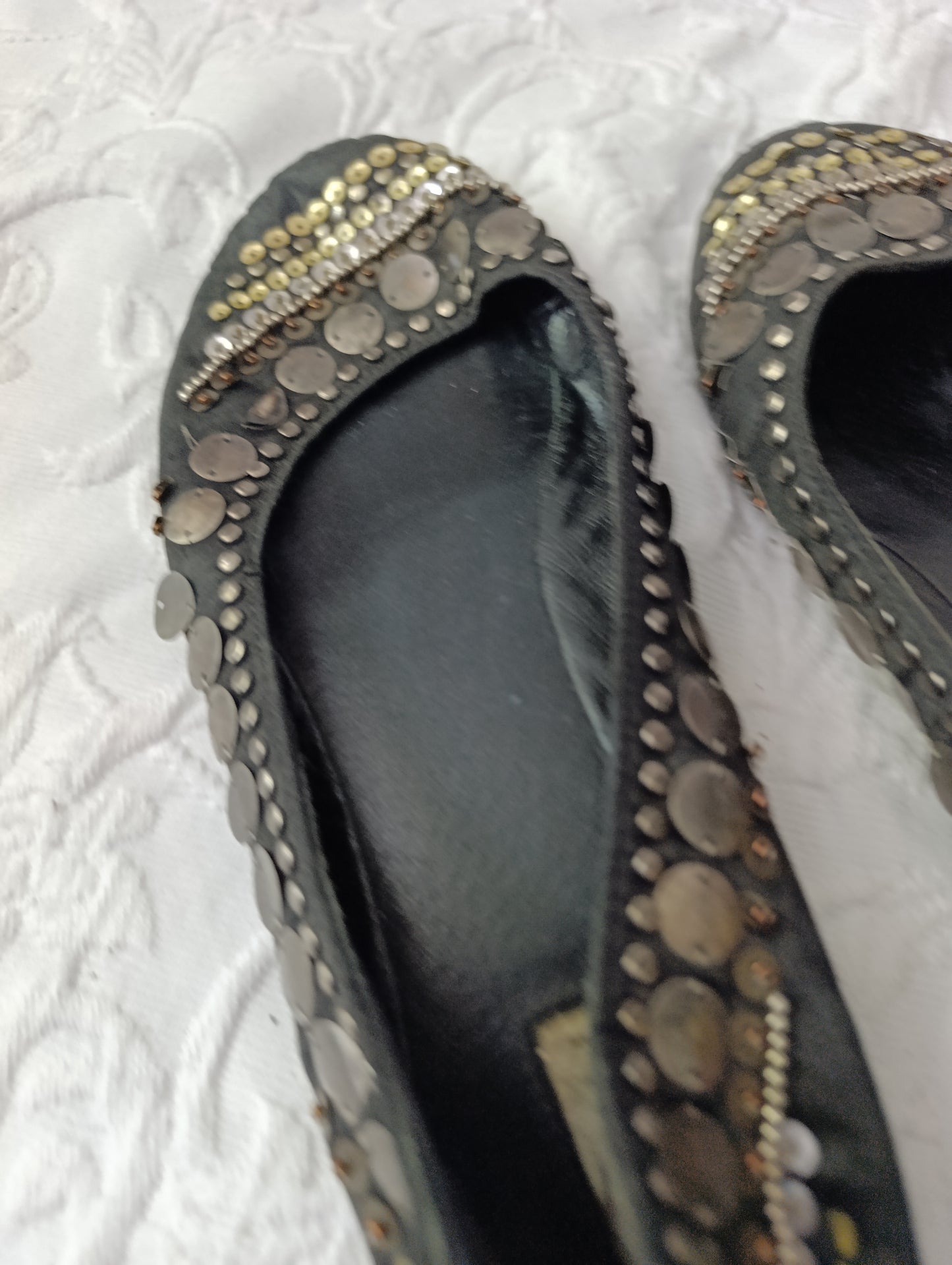 Getragene schwarze Ballerinas buffalo girl Größe 39