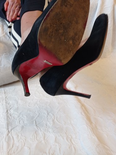 Getragene High Heels schwarz   Größe 39 Buffalo