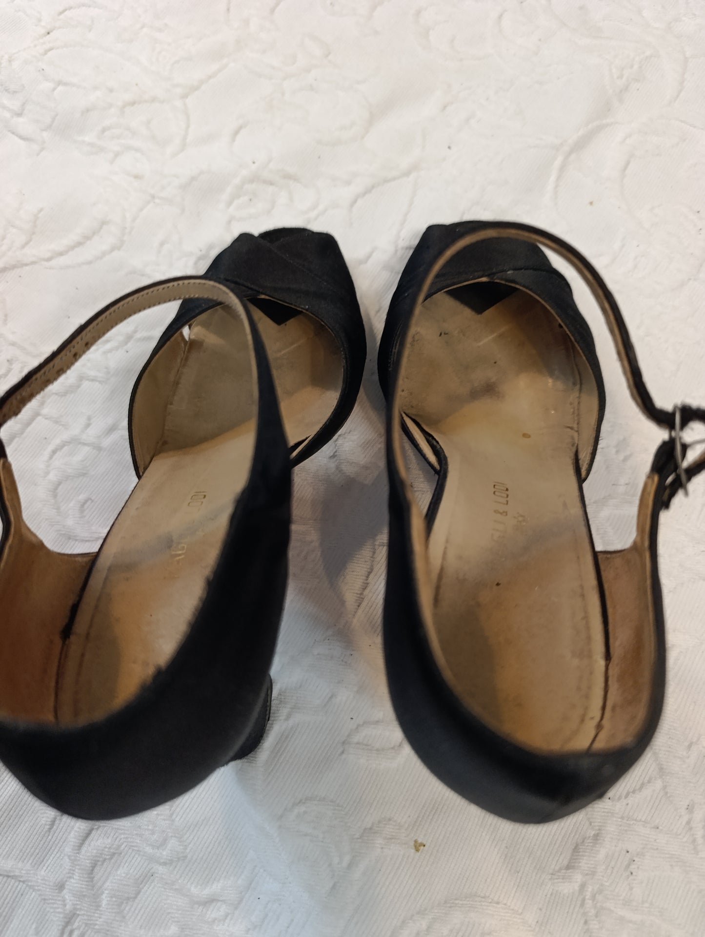 Getragene, offene High Heels, Damensandale, Absatz 9 cm, Größe 38 Magli & Lodi