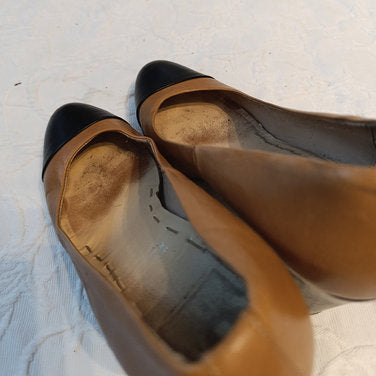 Getragene Pumps  Größe 38  hellbraun  Absatz 10 cm