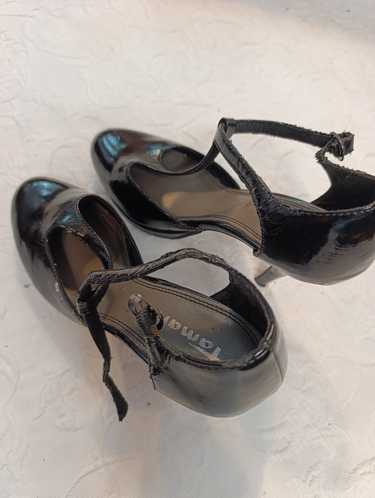 Getragene Damensandale, HighHeel, Absatz 10 cm Größe 39 Tamaris Sammler (Kopie)