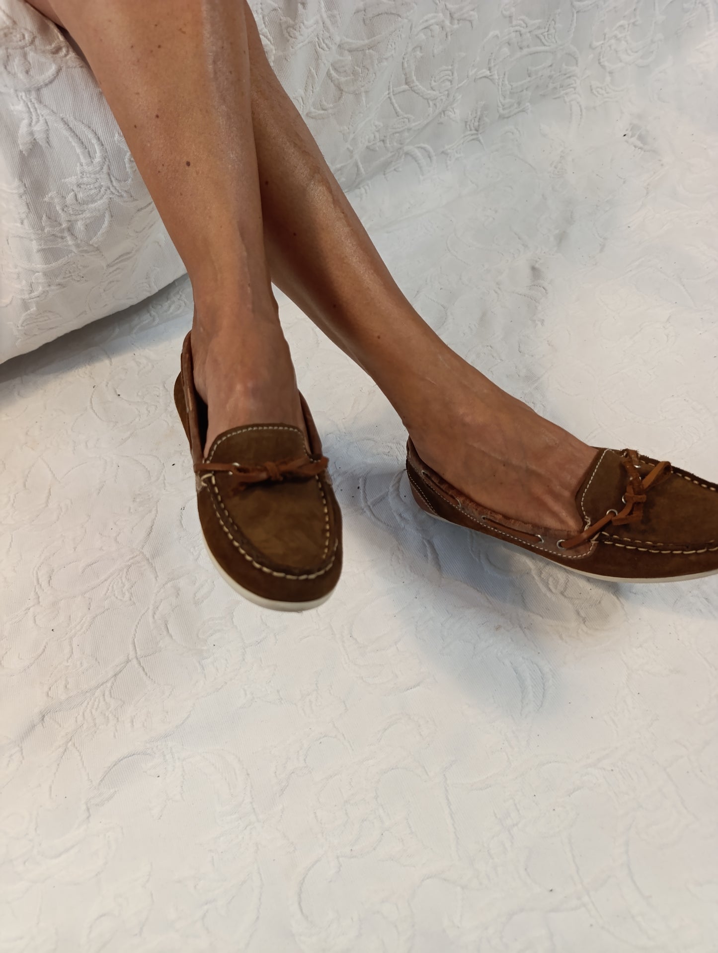 Getragene braune Mokassin  Größe 37  Janet D