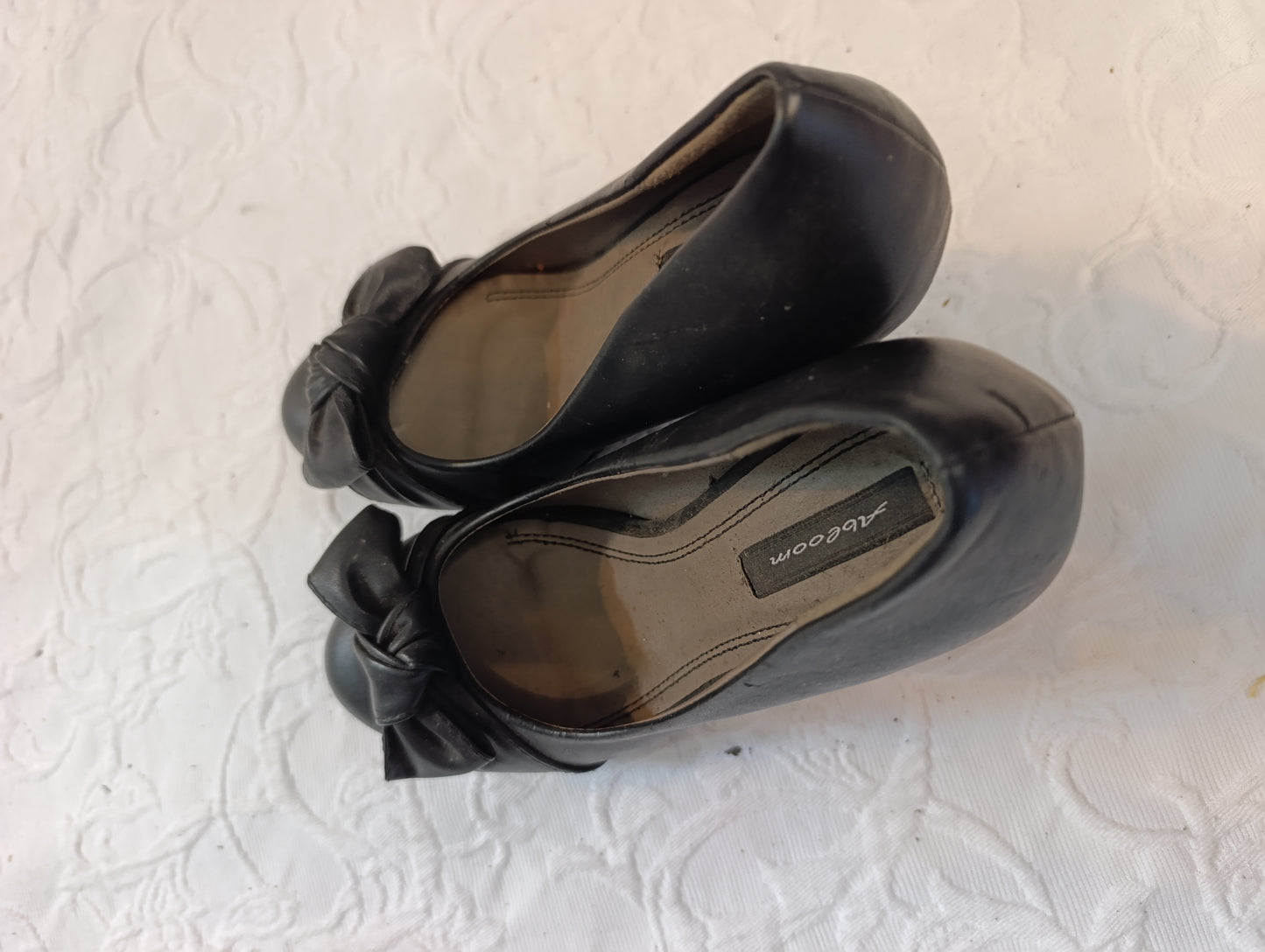 Getragene High Heels, schwarz, Größe 36, Absatz 10 cm, Abloom