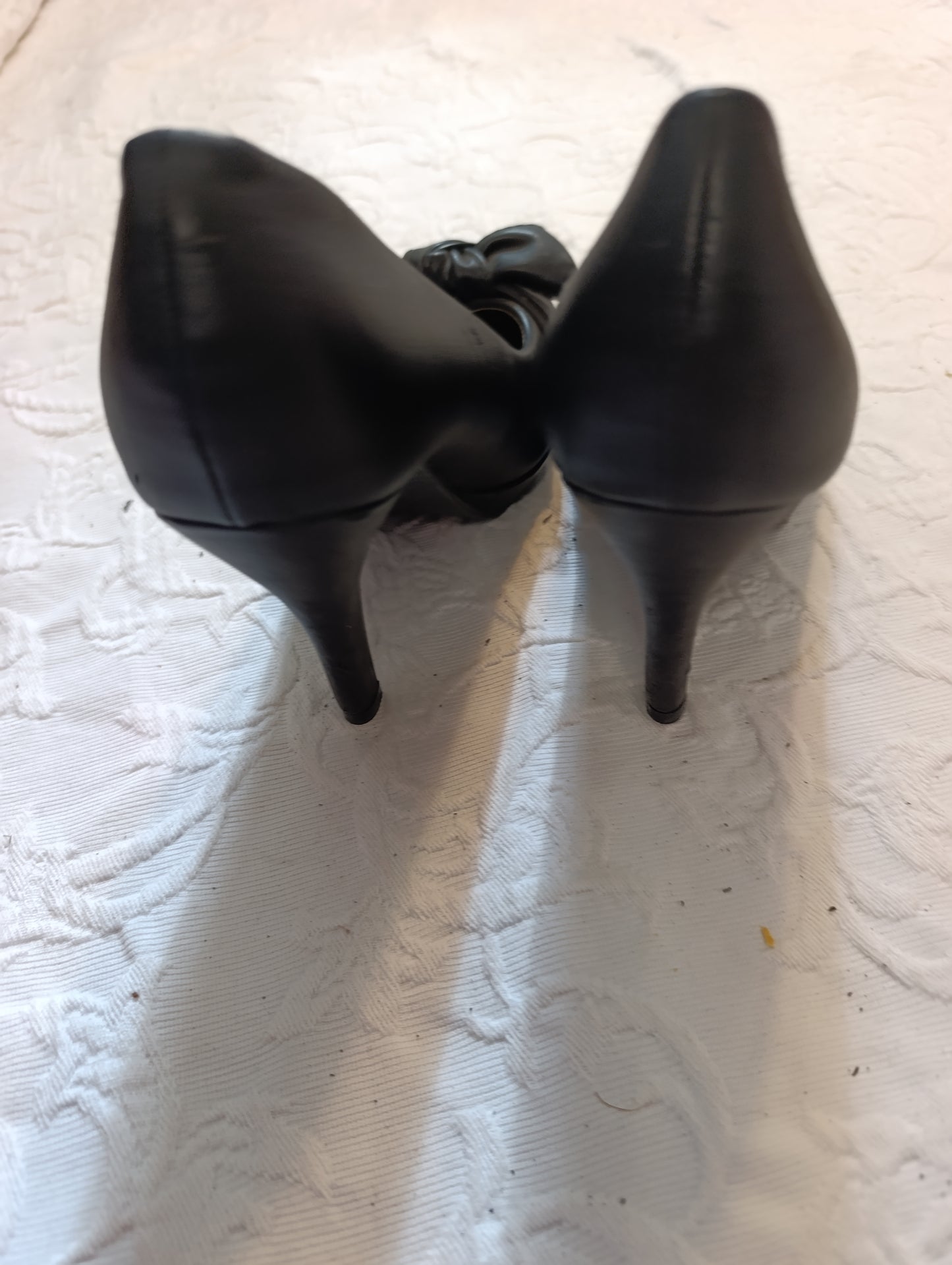 Getragene High Heels, schwarz, Größe 36, Absatz 10 cm, Abloom