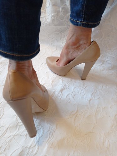 Getragene High Heels beige  Größe 39  Steve Madden