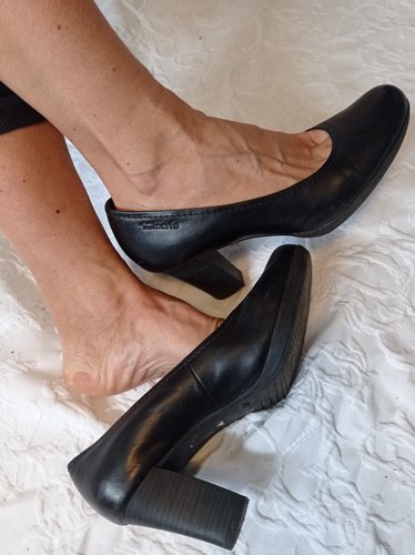 Getragene Pumps schwarz Stewardess Schuhe Größe 39  Tamaris