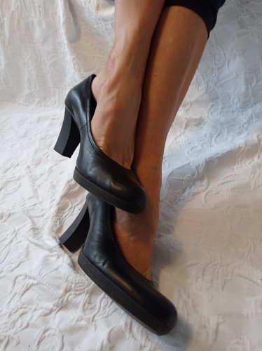 Getragene Pumps schwarz Stewardess Schuhe Größe 39  Tamaris