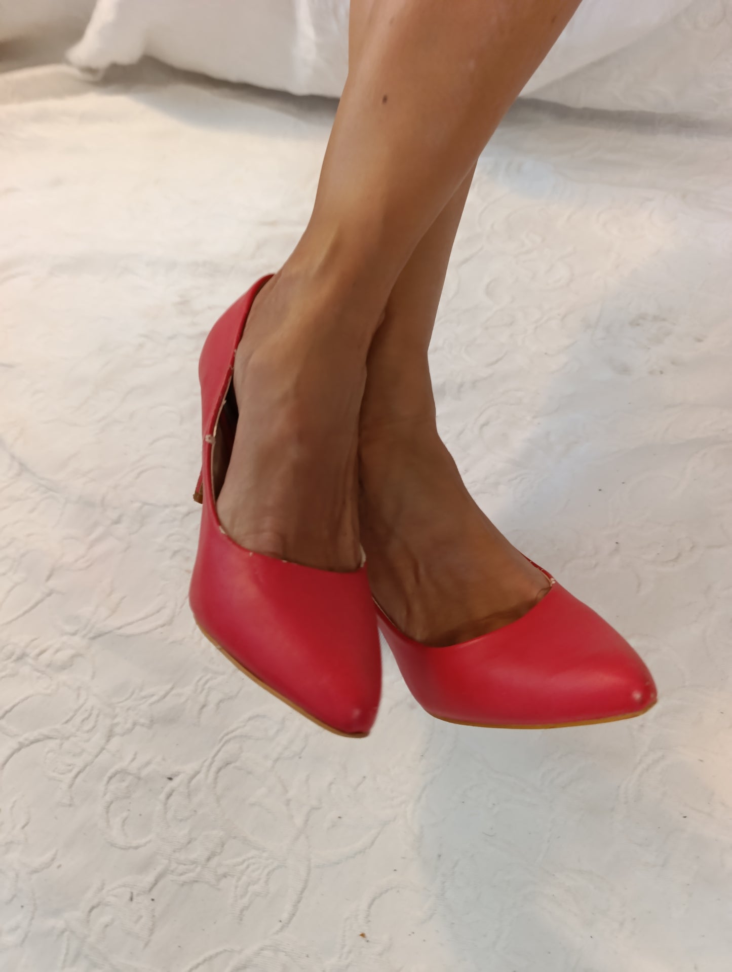 Getragene High Heels, Größe 38, Absatz 8 cm, City Walk