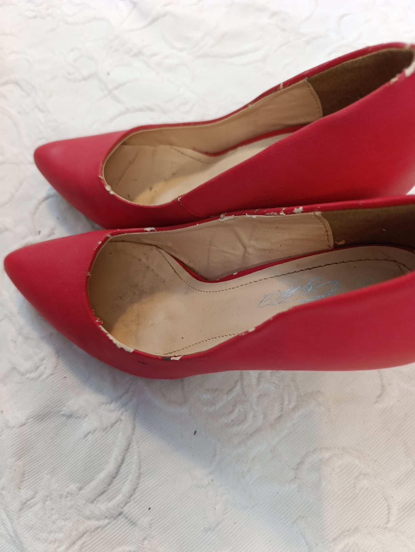 Getragene High Heels, Größe 38, Absatz 8 cm, City Walk